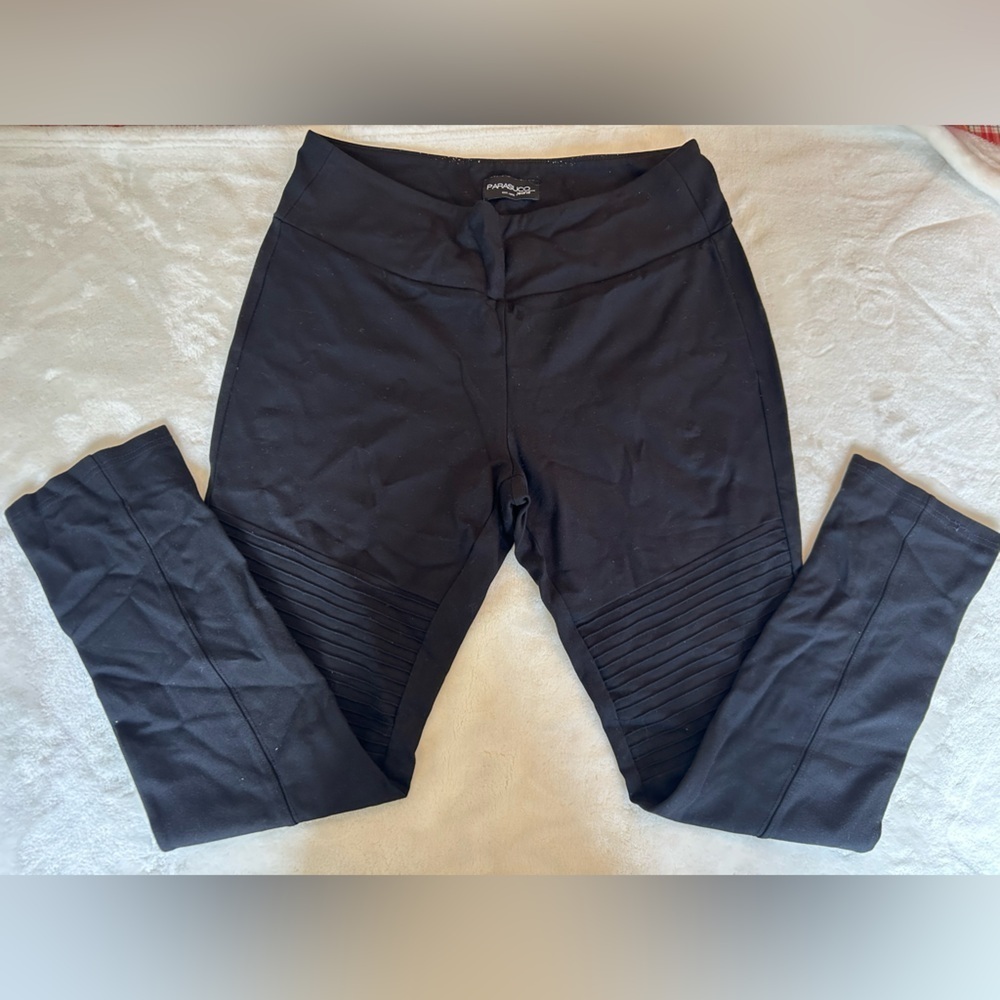 Parasuco Black Pants with Ribbed Detail